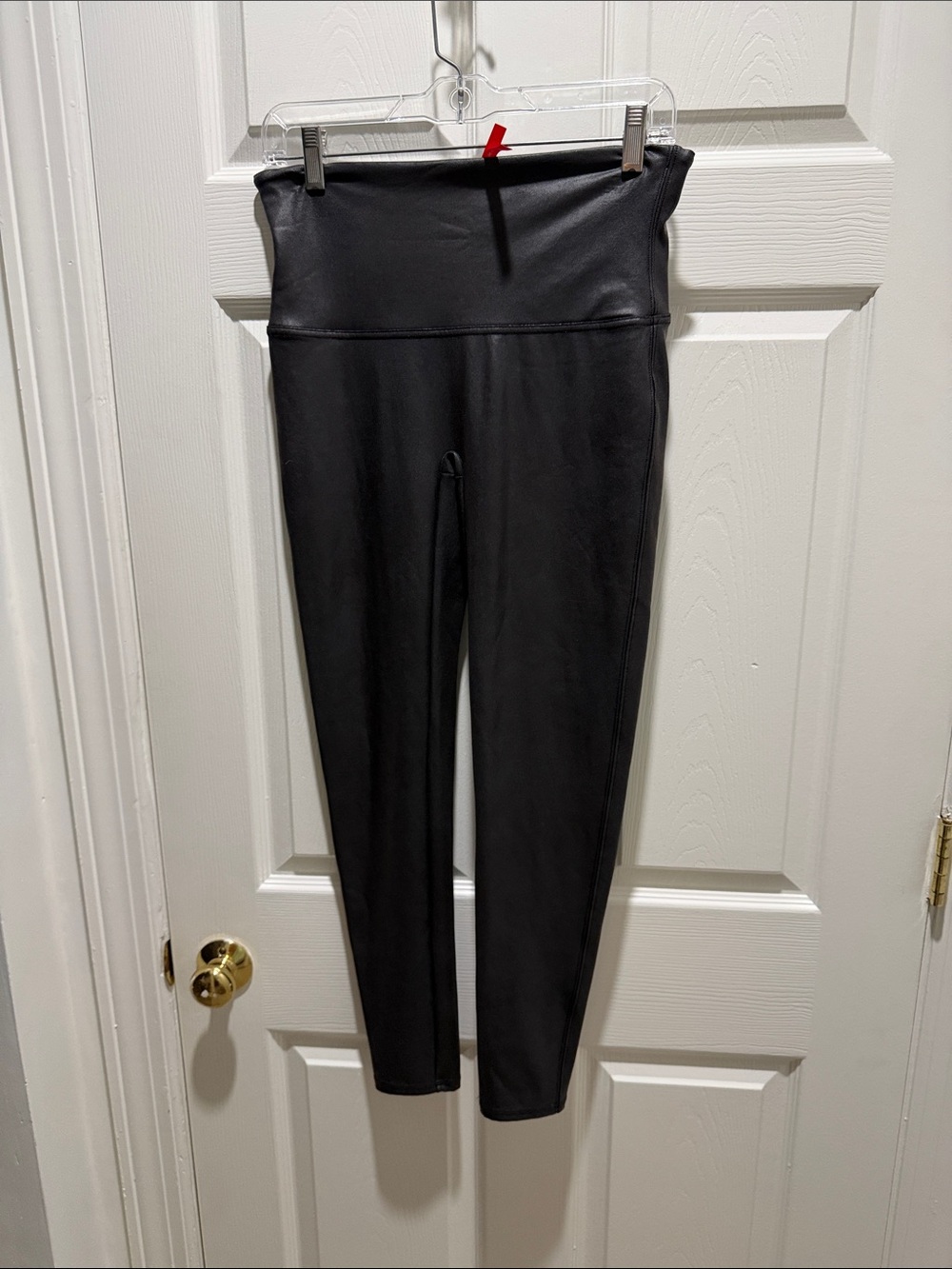 SPANX Black Faux Leather Leggings